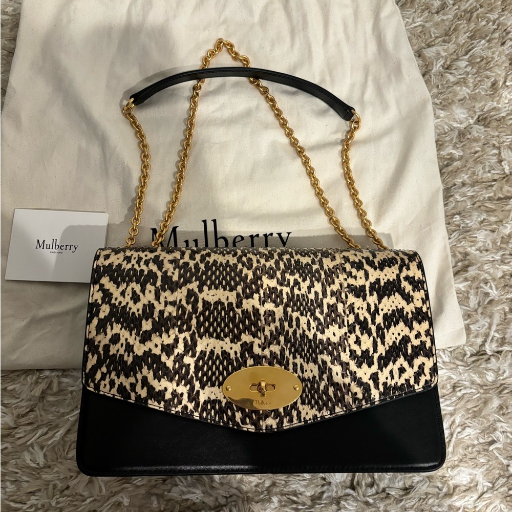 Mulberry Large Darley Snakeskin Shoulder Bag